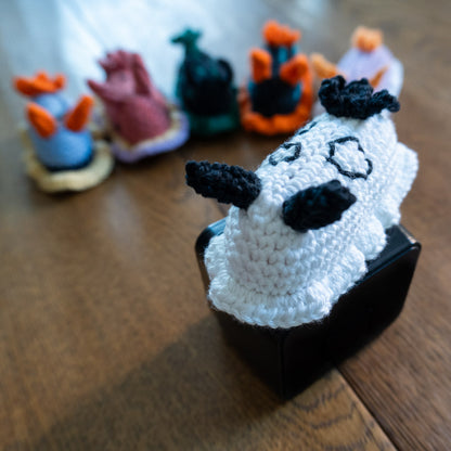 Crochet Nudibranch — Black & White