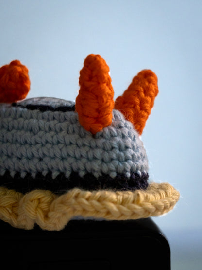 Crochet Nudibranch — Orange & Blue
